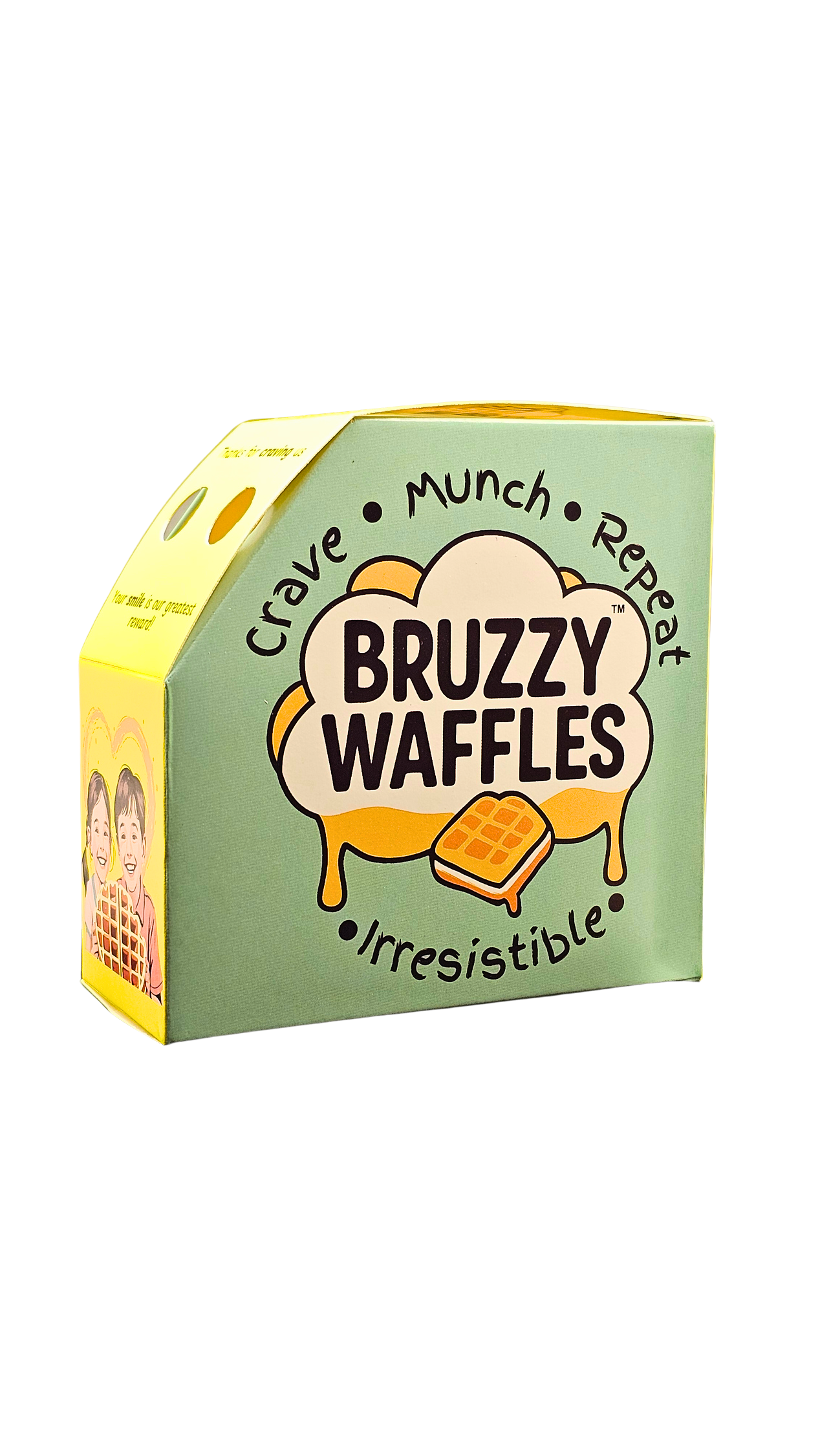 Bruzzy Waffles packaging
